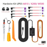 for 70mai Hardwire Kit UP03 Only Type-c Port for 70mai A810 X200 Omni M500 24H Parking Monitor Power Line