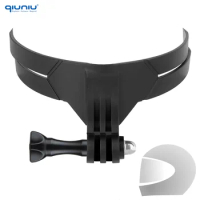 QIUNIU Motorcycle Helmet Chin Stand Mount Holder for GoPro Hero 12 11 10 9 8 7 6 Black Sjcam DJI Akaso Camera Go Pro Accessories