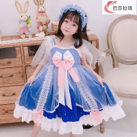 兒童洛麗塔公主裙女童夏季蘿莉塔裙子寶寶連衣裙夏短袖小童Lolita