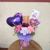 Buket Bunga Balon Love Cokelat Silverqueen Bucket Ultah Wisuda Valentine Silverqueen SMALL 25 GRAM S