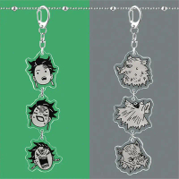 พวงกุญแจการ์ตูน Demon Slayer แอนิเมชั่นฟิกเกอร์ Kamado Tanjirou Nezuko Inosuke Hashibira ตกแต่งแขวนก