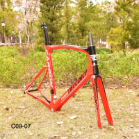 Full Carbon Road Bike Frame, Bicycle Frameset, Durable Road Framework, T1000, 700C Warranty 2 Years