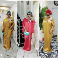 HGTE Longgar Panjang 150Cm Afrika Gaun untuk Wanita Afrika Pakaian Muslim Long Dress Dashiki Abaya Gaun Afrika untuk Wanita