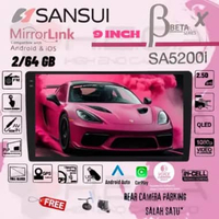SANSUI ALPHA X Series 2/64 GB Android 9" Inch SA-5200I Head Unit Tape Mobil + Kamera HD