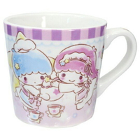 小禮堂 雙子星 陶瓷馬克杯 寬口杯 咖啡杯 陶瓷杯 (紫 茶壺)