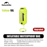 TAS PELAMPUNG INFLATABLE WATERPROOF BAG NATUREHIKE NH17S001-G 18L YELLOW UPGRADE