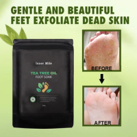 Isner Mile Tea Tree Oil Foot Soak with Epsom Salt Feet Exfoliate Heel Peeling For Foot Spa Rubbing And Soaking 200g