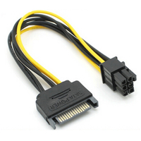 SATA 公 轉 6PIN 顯卡電源線