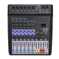 GPUB PM-8L ProfessionalTop Quality Digital Mixer Audio Soundcraft Ktv Amplifier DJ Mixer With USB