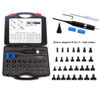 Hunting Laser Bore Sight Kit with 30 Adapters Laser Collimator .177 .22LR to 12GA Boresighter