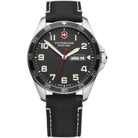 VICTORINOX 瑞士維氏 AirBoss 經典飛行機械腕錶(VISA-241846)-42mm-黑面皮革【刷卡回饋 分期0利率】【跨店APP下單最高20%點數回饋】