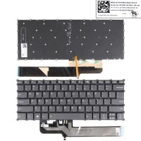 US Laptop Keyboard for Lenovo Ideapad S540-14IWL S540-14API S540-14IML Gray with Backlit WIN8