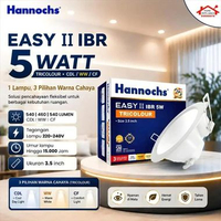 HANNOCHS Lampu Downlight LED Tricolour Easy II IBR INBOW Bulat – Lampu Panel LED Bulat 3 warna 5 Wat