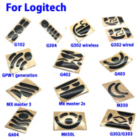 100Set Mouse Feet Glide Sticker Curve Edge Skates For Logitech G102 G102 G304 G402 G403 MX master 3 Mx master 2s G604 M650L