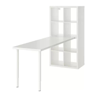 KALLAX/LAGKAPTEN 書桌/工作桌組合, 白色, 77x179x147 公分