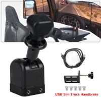 USB Truck Hand Brake Simracing Games For Logitech G27 G29 G923 THRUSTMASTER T300RS T-GT For ETS2 European / American Truck Sim