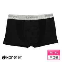 【Hang Ten】高彈力抗菌透氣平口褲_黑_HT-C12017(四角褲 / 男內褲)