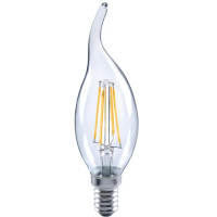【Luxtek樂施達】高效能LED 拉尾蠟燭型燈泡 全電壓 4.5W E14 黃光 5入(CL35C 3000K 水晶吊燈適用)