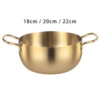 Instant Noodles Pot Stockpot Kitchen Cookware Fast Heating Portable with Handle Ramyun Cooker for Pasta Picnic Stew Camping Soup