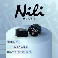 Nili 6 Black Master Cue Tip | Master Tip Cue Stick Billiard | Original Made In Taiwan Black