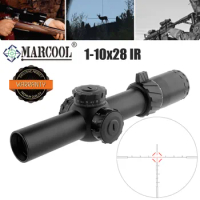 Marcool 1-10X28 IR SFP Rifle Scope for Hunting Tactical Scope Tube Dia.34mm Optical Sight for Airsoft AR15 .223 .308