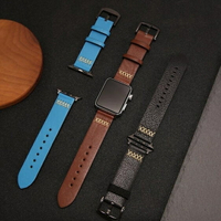 錶帶索柯 適用于Apple Watch 2/3蘋果手錶錶帶真皮商務 iWatch 42mm 全館免運