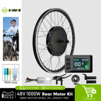 Electric Bike Conversion Kit 48V 1000W Rear Wheel Brushless Hub Motor 20 24 26 27.5 28 29 Inch 700C For Ebike Conversion Kit