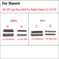 2-10Pcs Usb Charger LCD Display Screen Flex FPC Connector Plug For Xiaomi Mi 10T Lite Poco M4 Pro Redmi Note 11 11S 5G 40 50 Pin
