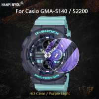For Casio Watch GMA-S10 GMA-S140 GMA-S2200 Ultra Clear / Anti Purple Light 2.5D 9H Tempered Glass Guard Film Screen Protector