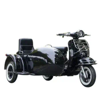 1000w 60v 20Ah beautiful roman holiday 3 wheel scooter electric motorcycle two seats electric tricycle hot sale side seat