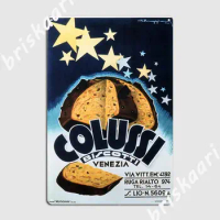 Colussi Biscotti Venezia Biscuits Bread Pastry Metal Plaque Poster Plates Party Wall Pub Create Tin Sign Poster