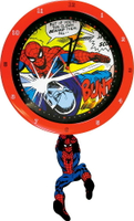 Marvel蜘蛛人Spider-Man搖擺靜音掛鐘，時鐘/掛鐘/壁鐘/鐘錶/靜音時鐘/大鐘面/搖擺掛鐘，X射線【C142811】