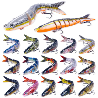 16 Color Multi Jointed Swimbait Lure 13cm 18g Lifelike Hard Bait For Bass Fishing, U6H2