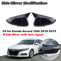 Side Mirror Cap Wing Rearview Mirrors Sticker Cover Fit For Honda Accord 10th 2018 2019 Car Modified Accessories