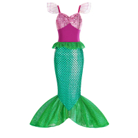Festival Performance Costume Trendy Versatile Girl Little Mermaid Ariel Princess Dress Costume Child