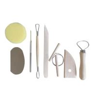 8PCS Sculpting Pottery Clay Tools Adults Clay Tools Kit for Air Dry Polymer Modeling Sculpey Clay Stainless Steel Carving Tool