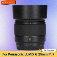 For Panasonic LUMIX G 25mm F1.7 Lens Sticker Protective Skin Decal Vinyl Wrap Film Anti-Scratch Protector Coat G25 F\1.7