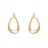 Anting-Anting Gold Teardrop Aesthetic Anti Karat S925 Aksesoris Wanita Korea Style Gold