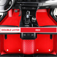 Custom Leather Car Floor Mats For Saab All Models For Saab 9-5 9-3 Convertible 9-7 Car Carpets Covers Auto Foot Mats Styling