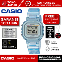 Jam Tangan Wanita Casio LA-20WHS-2ADF Original Digital Blue Resin Strap Alarm Stopwatch LED Light Wa