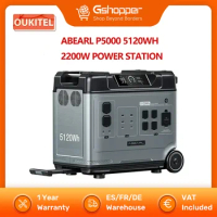 OUKITEL-Abearl P5000 Portable Power Station,5120Wh,LiFePO4 Battery,LiFePO4 Battery,5x2200W,AC Outlets,4000W,Surge Backup Battery