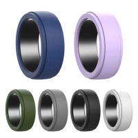 Silicone Ring Protector Shockproof Elastic Ring Cover Anti-Scratch Protective Case S for 6 7 8 9 for Oura Ring Gen 3 Working Out