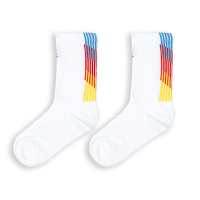 Salomon 跑步襪 Pulse Race Flag 白 運動襪 中筒 長襪 襪子 薩洛蒙 LC2625300