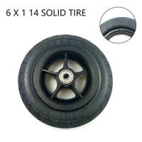 6 inch 6x1 1/4 Tire Solid Wheel 150mm Tyre for Small Surf Electric Scooter Motorcycle A-Folding Bike