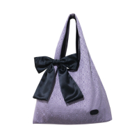 Sika肩背針織繡花布包-B6500-03淺紫色