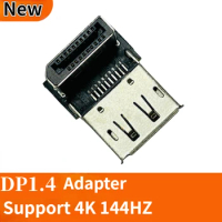 270 Degree DisplayPort Adapter Right Angled Converter Male to Female DisplayPort 1.4 Adapter 4K 144Hz 60Hz DP1.4 HD2.0 Connector