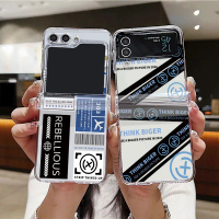 เคสโทรศัพท์, สำหรับ Samsung Galaxy Z Flip 6 5 4 3 5G, โปร่งใส, พับได้, เคสแข็ง, เข้ากันได้กับ Samsun