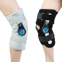 ROM Patella Knee Braces Support Pad Orthosis Belt Hinged Adjustable Short Knee joint lateral stability Prevent hyperextension