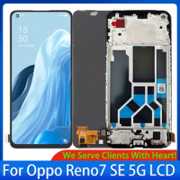 Original For Oppo Reno7 SE 5G PFCM00 LCD Display Touch Screen Digitizer Assembly Original /AMOLED For Reno7se 5G LCD With Frame