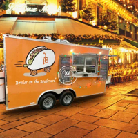2024 Chinese Suppliers Mobile Food Truck Ice Cream Vending Carts Mobile Kitchen Hotdog BBQ Food Trailers
